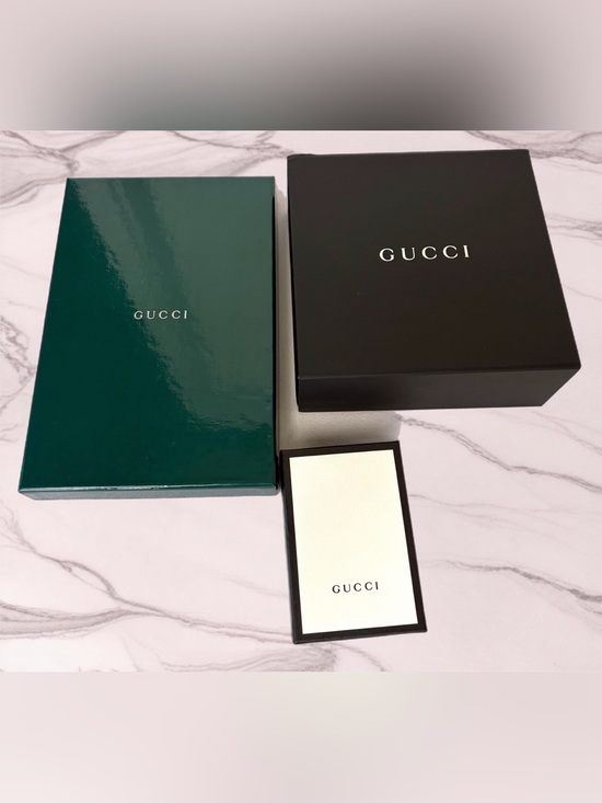 Gucci Other - Gucci Set of Boxes, multiple sizes, Black, Green & Cream, GUC,